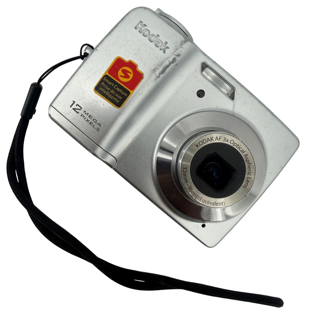 Kodak EasyShare C182 Digital Camera Silver 12MP 3x Zoom Vintage Tech Tested Work